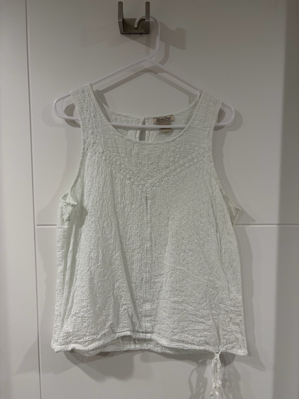 Lucky Brand Eyelet Sleeveless Tank Blouse, large, gently used